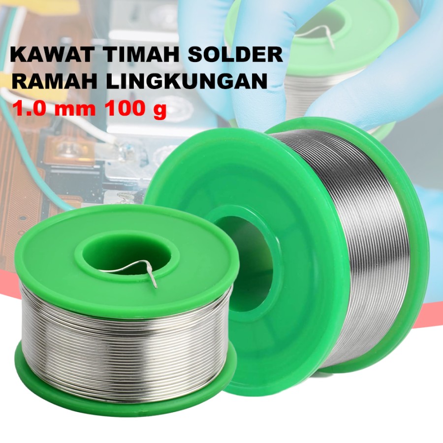 Kawat Timah Solder (1mm) 100g Ramah Lingkungan Tin Wire High Purity Lead Free WS114