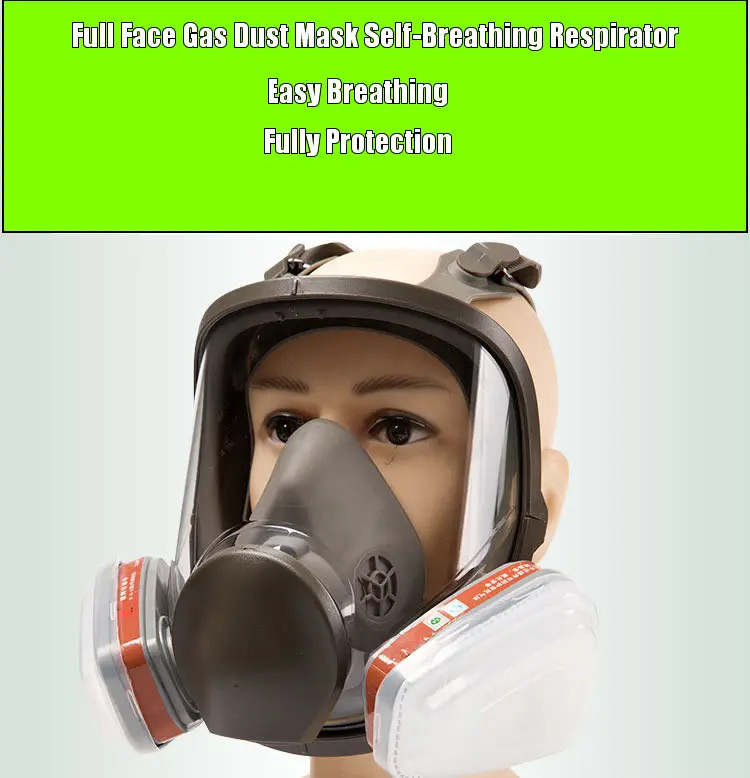 Masker Full Face Respirator Gas Cat Amonia Filter Debu Safety 6001 - 6800 No.3