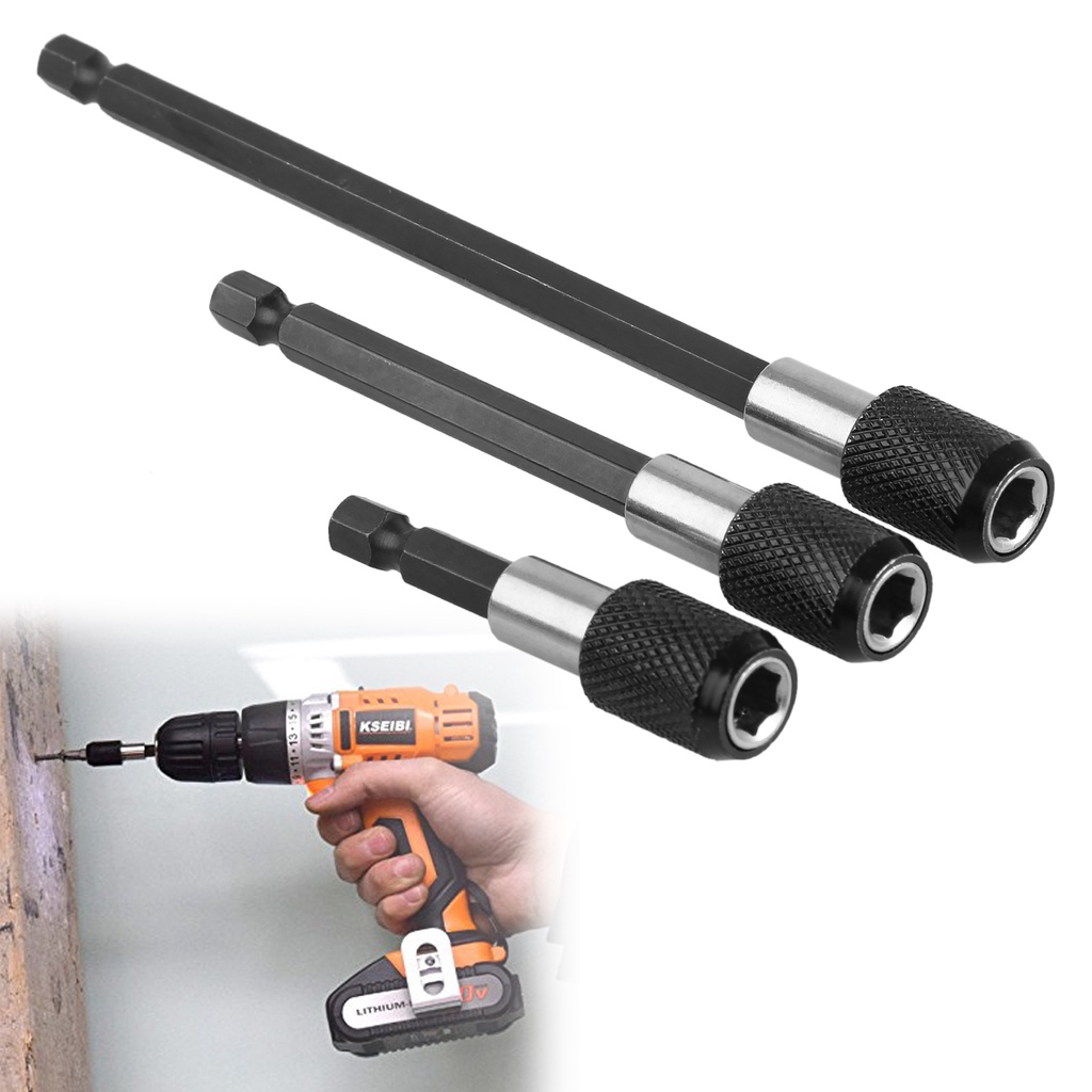 Adaptor Mata Obeng 3pcs set Panjang Extension Screwdriver Hex Bit Rod