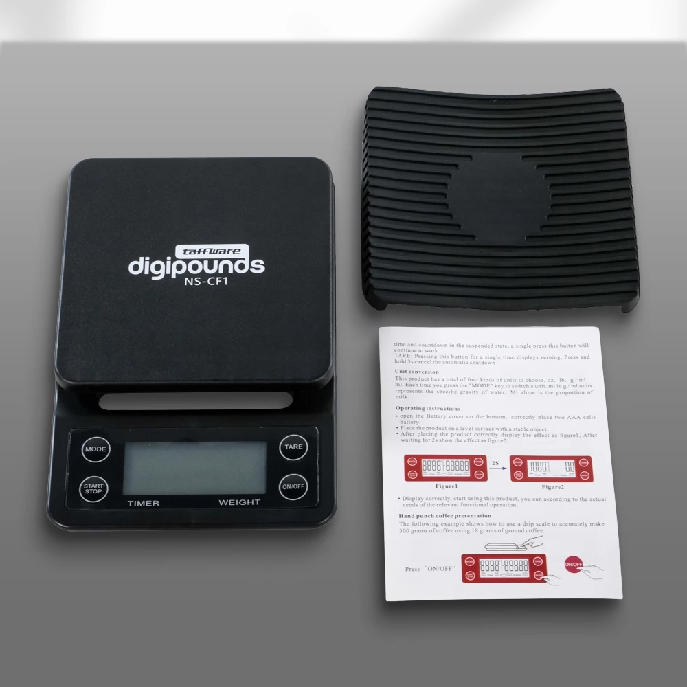 Timbangan Dapur 3kg 0.1g Timer Digital Coffee Scale Kopi Kitchen NS-CF1