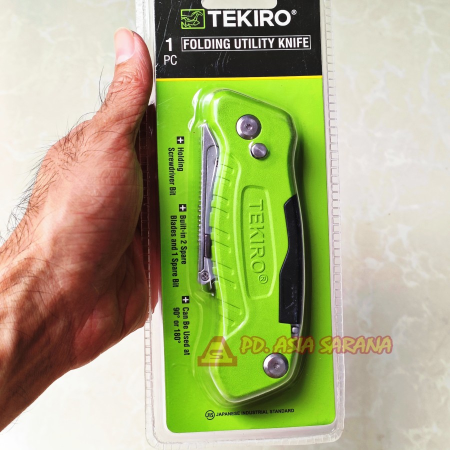 Cutter Pisau Lipat Dengan Obeng TEKIRO GT-FU1984 Utility Folding Knife