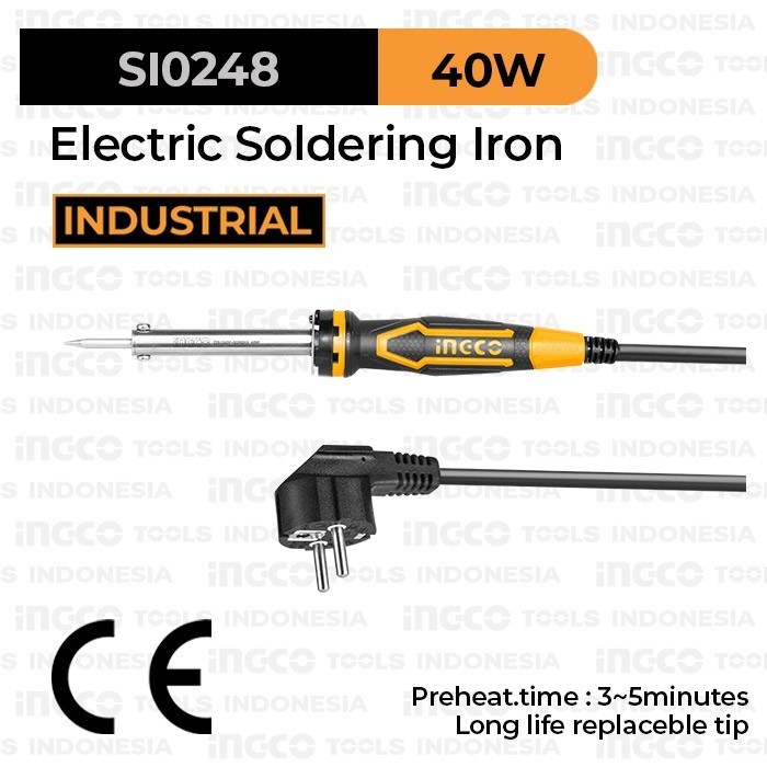 Solder Listrik 40w INGCO Iron SI0248 / Alat Patri Listrik 220V Timah