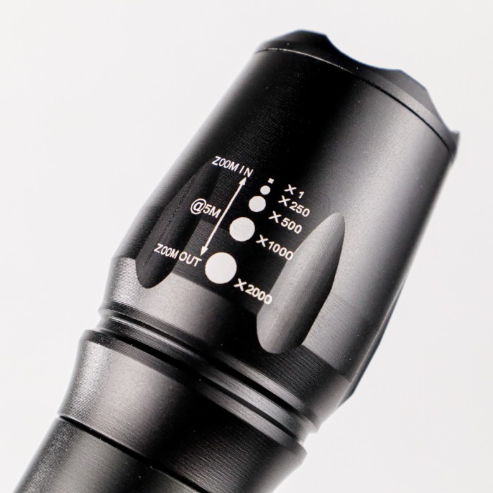 Senter LED 5000 Lumens 5 Modes Zoom Tactical Cree Zoom XM-L T6 Lampu E97