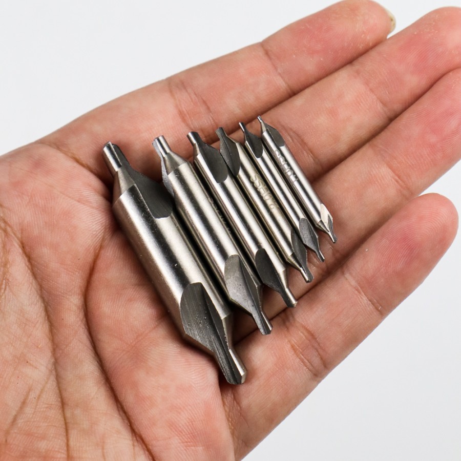 Mata Bor Center 6pcs Set Precision Countersink Drill Bits Titik SV-VDB