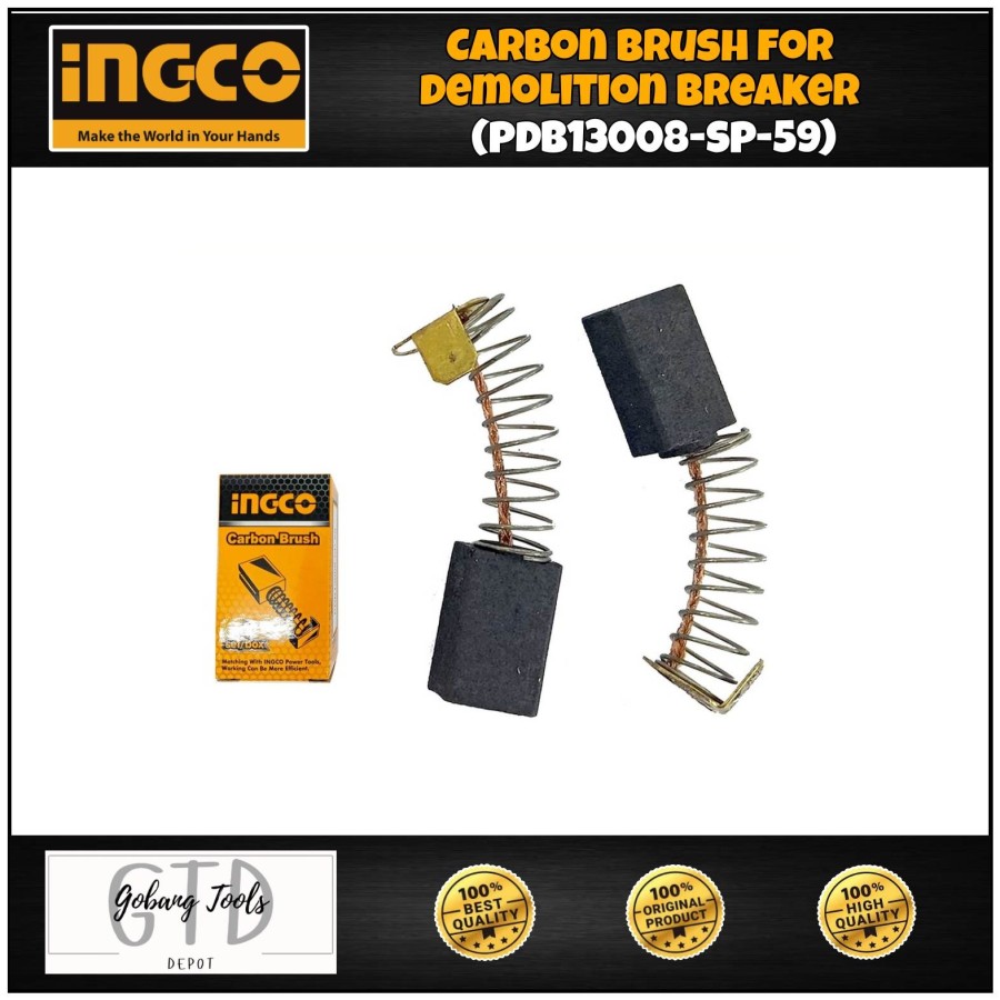 Carbon Brush INGCO PDB13008-SP-59 Arang Jack Hammer 6*10*15 42A 220V