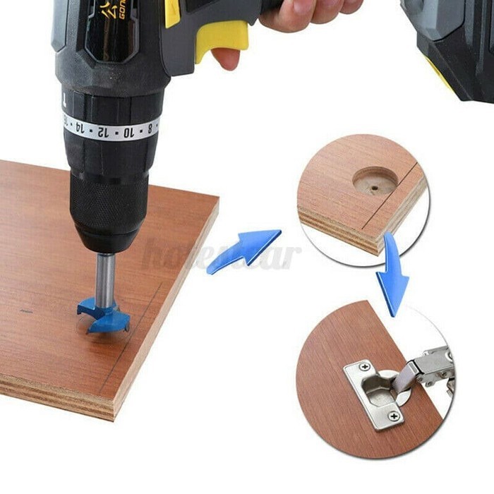 Alat Bantu Titik Bor Engsel Sendok 35mm Hinge Hole Drill Jig Mal CDB