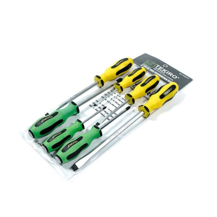 Obeng Ketok 7pcs Set Tembus TEKIRO SD-TG0956 TPR Go Thru Screwdriver