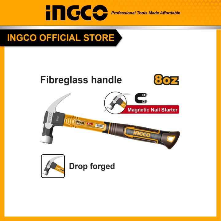 Palu Kambing 8oz Magnet INGCO HCH81008 Claw Hammer Cabut Martil 8 oz 220g