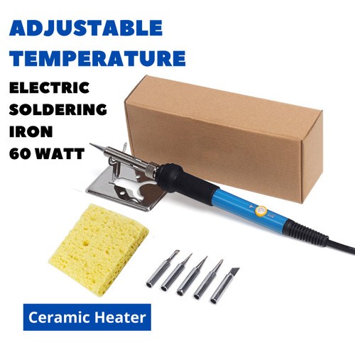 Solder Listrik Lancip 60watt Set Atur Suhu Taffware Soldering Iron 60W