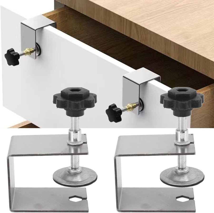 Clamp C Penjepit Depan Laci Drawer Klip Instalasi Stainless Steel Klem JJ221442