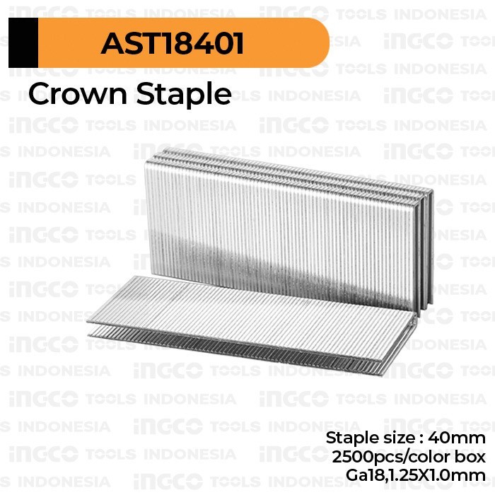 [U40] Crown Staple 40mm INGCO AST18401 Isi Steples Stapler Nailer U 40