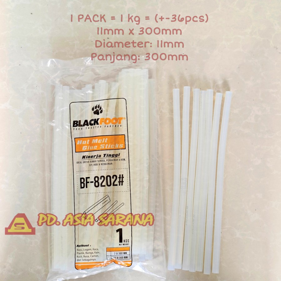 [PACK] Glue Stick 11x300mm Besar BLACKFOOT Isi Lem Tembak Melt GT.3.3.11.8202