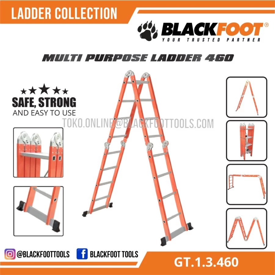 Tangga Lipat 4.6 Meter Multifungsi Blackfoot Multi Purpose Ladder 460