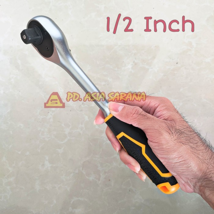 Ratchet Socket Wrench 1/2" INGCO HRTH0812 Gagang Kunci Handle Sok Inch
