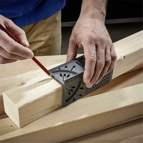 Marking Ruler 3D Penggaris Segitiga 90 Mitre Mark Line Angle Gauge M14