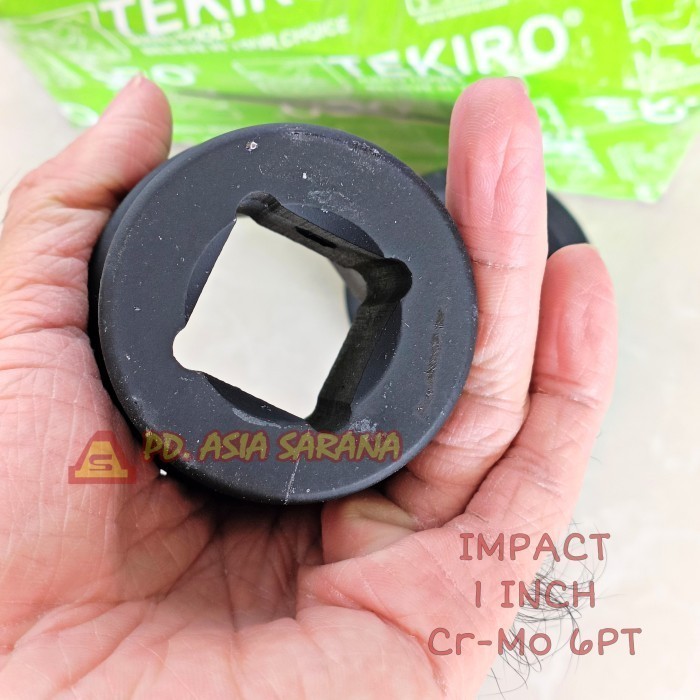 [32mm] Mata Impact Socket 1" Inch Cr-Mo TEKIRO IS-IS0698 Kunci Sok Hitam 6PT DR