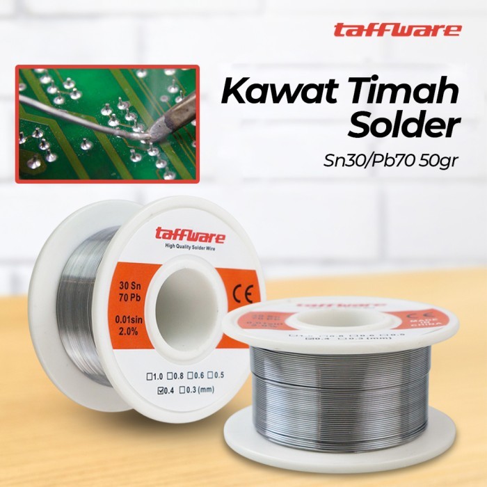 [ROLL] Timah Solder 0.4mm 50gr Wire Gulung Kawat Patri Refill 3Sn30/Pb70