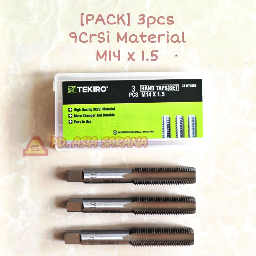 [PACK] Mata Hand Tap M14x1.5mm Set TEKIRO GT-HT2009 Handtap Alat M14 x 1.5