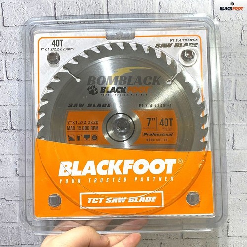 Circular Saw Blade TCT 7" x 40T BLACKFOOT Mata Potong Gergaji Kayu