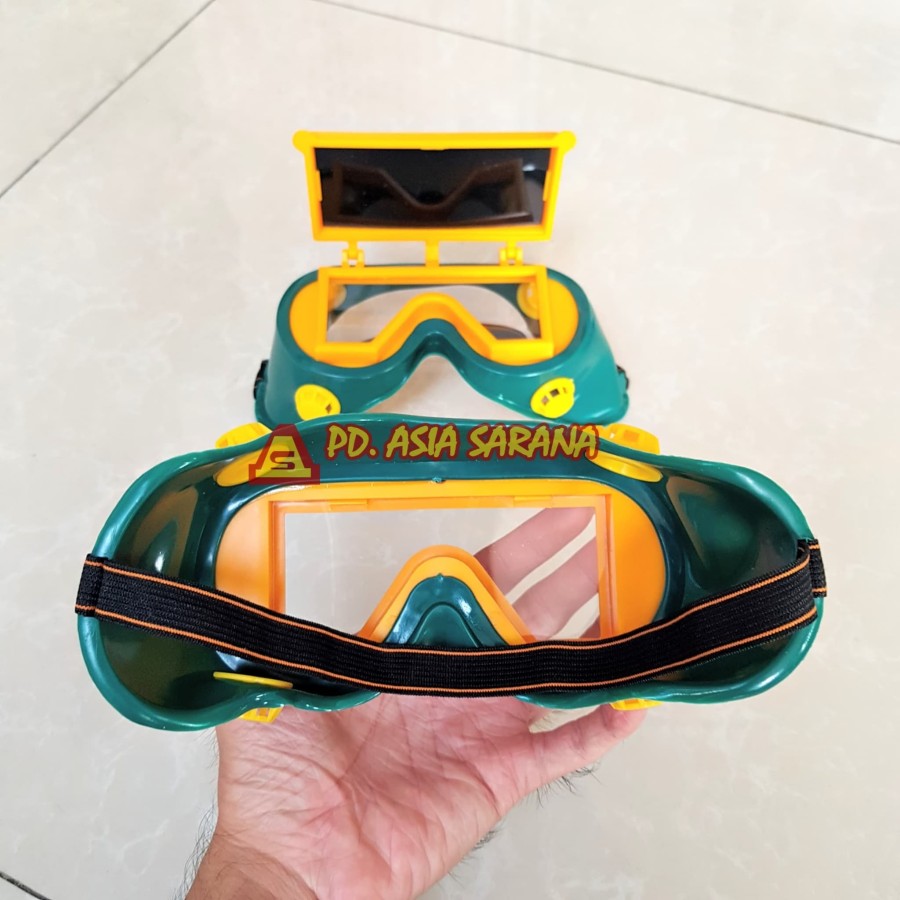 2in1 Kacamata Las Buka Tutup / Welding Glasses / Safety Glasses