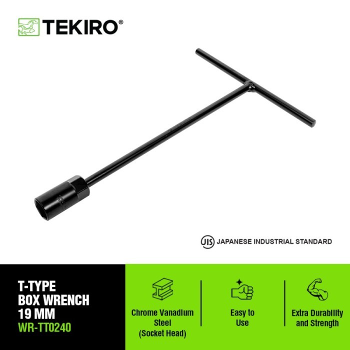 Kunci T Sok 17mm Hitam TEKIRO WR-TT0239 T-Type Box Wrench Socket Cr-V