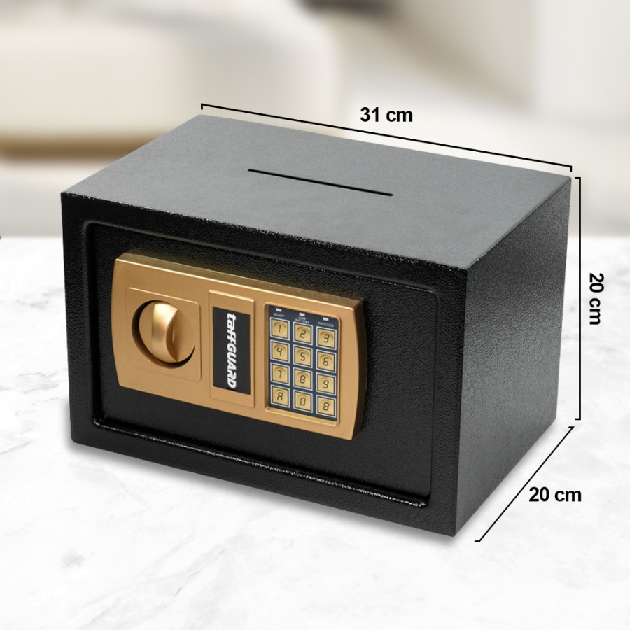 Kotak Brankas 31x20x20cm Lubang Baja Hotel Password Kode Safety Box Rumah 20E