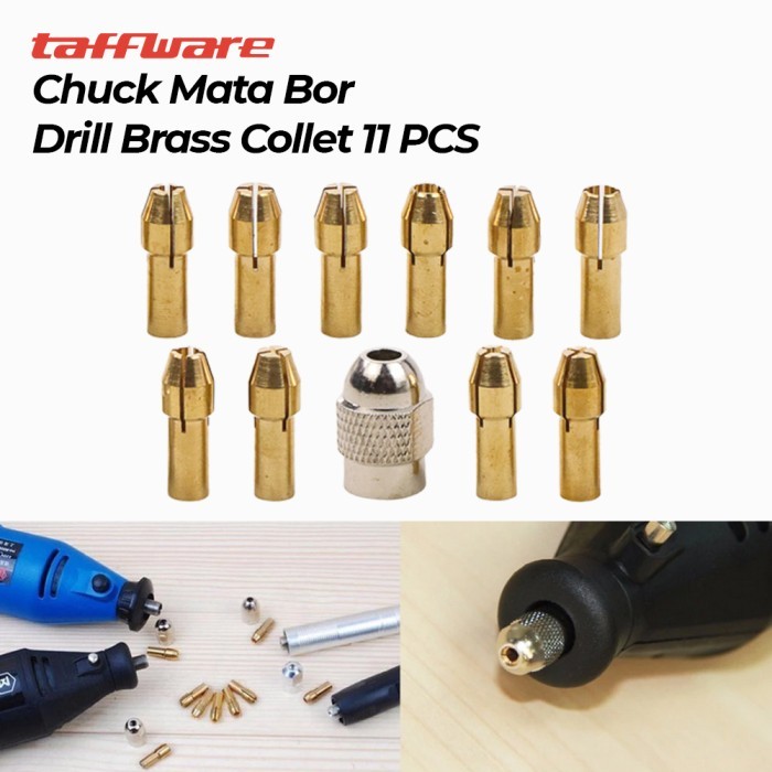 Chuck Mini Die Grinder 11pcs Set Kepala Bor Tuner Collet Gerinda DMPJ-31