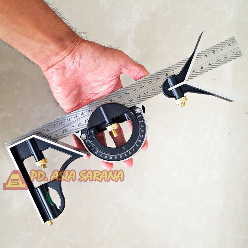 Siku 3 in 1 Waterpass Busur 12" Inch 30cm Penggaris Multi Kombinasi 99