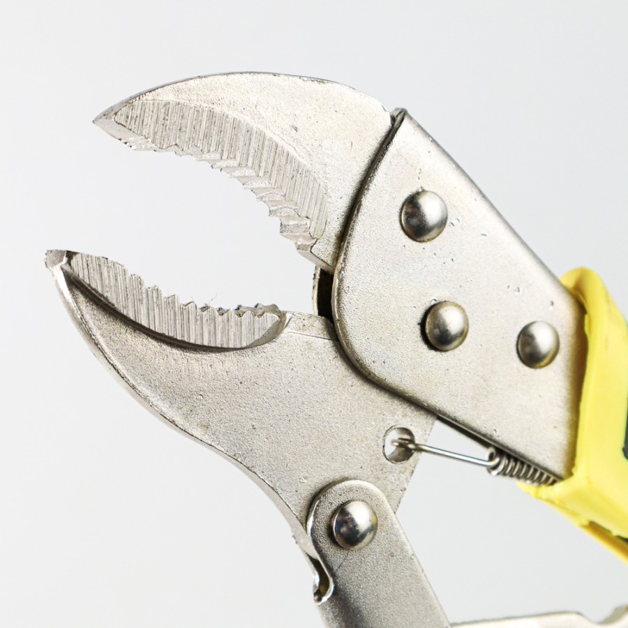 Tang Jepit Buaya 10" Inch Gagang Karet Bengkok Locking Pliers L90