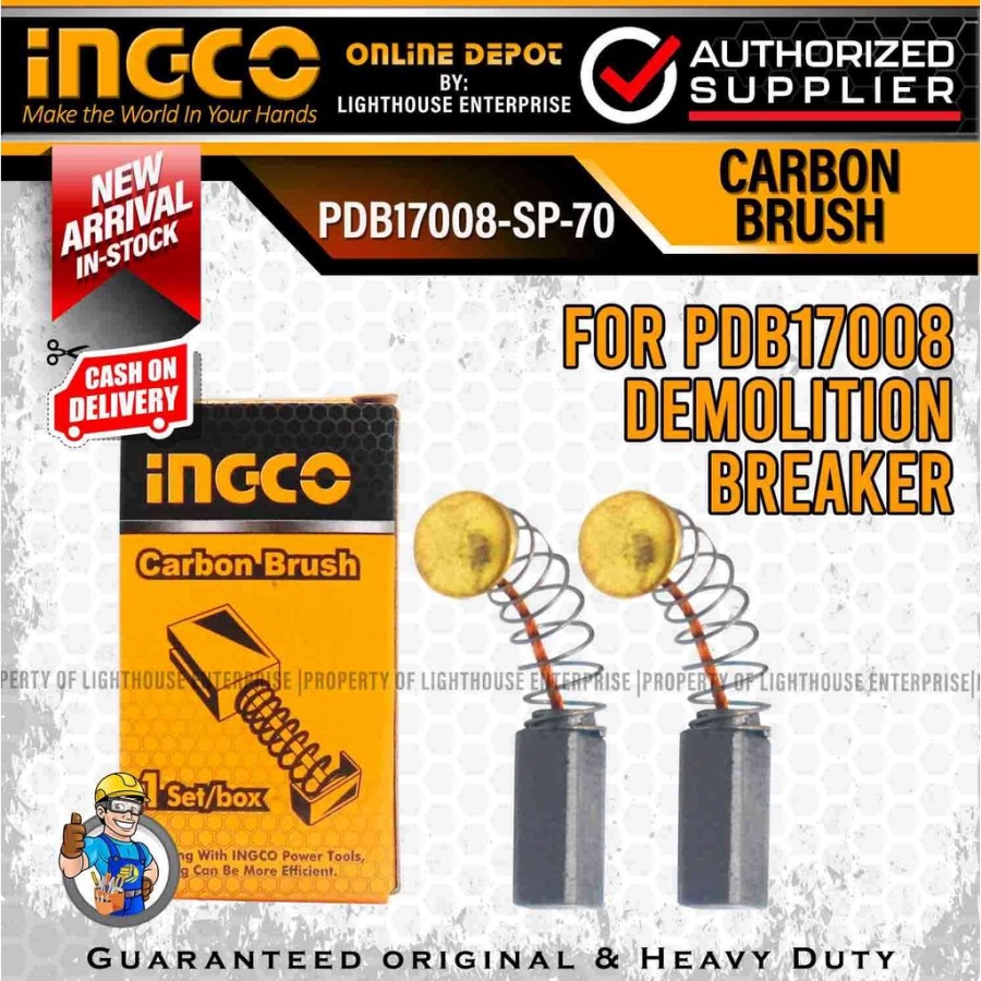 Carbon Brush INGCO PDB17008-SP-70 Demolition Jack Hammer AA023C00165