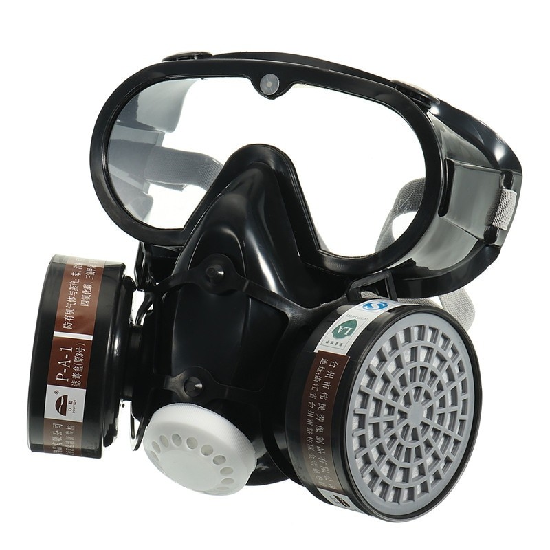 Kacamata Masker Gas Respirator Full Face Activated Carbon Filter SF01