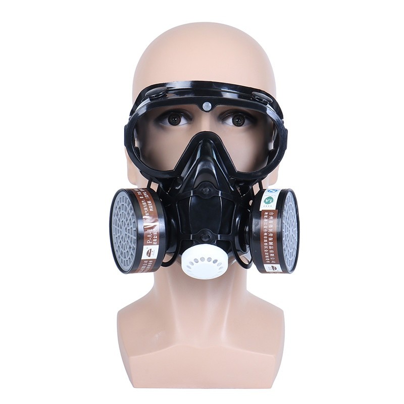 Kacamata Masker Gas Respirator Full Face Activated Carbon Filter SF01