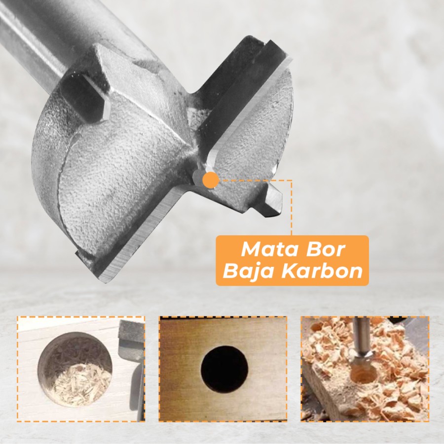 Mata Bor Kayu 30mm Engsel Sendok Hole Saw Forstner Auger Drill Bit 430