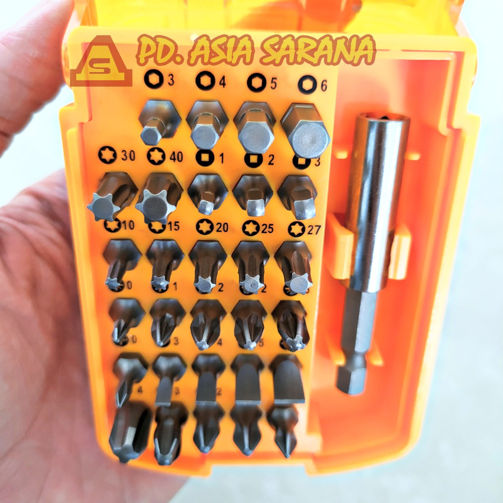 Screwdriver Bit 30pcs Set INGCO AKSD08301 Mata Bor Obeng +- Bintang