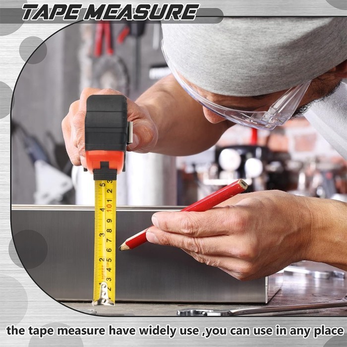 Meteran Tukang 5m Meter Lock Jaket JLD Steel Measuring Tape Bangunan 1324