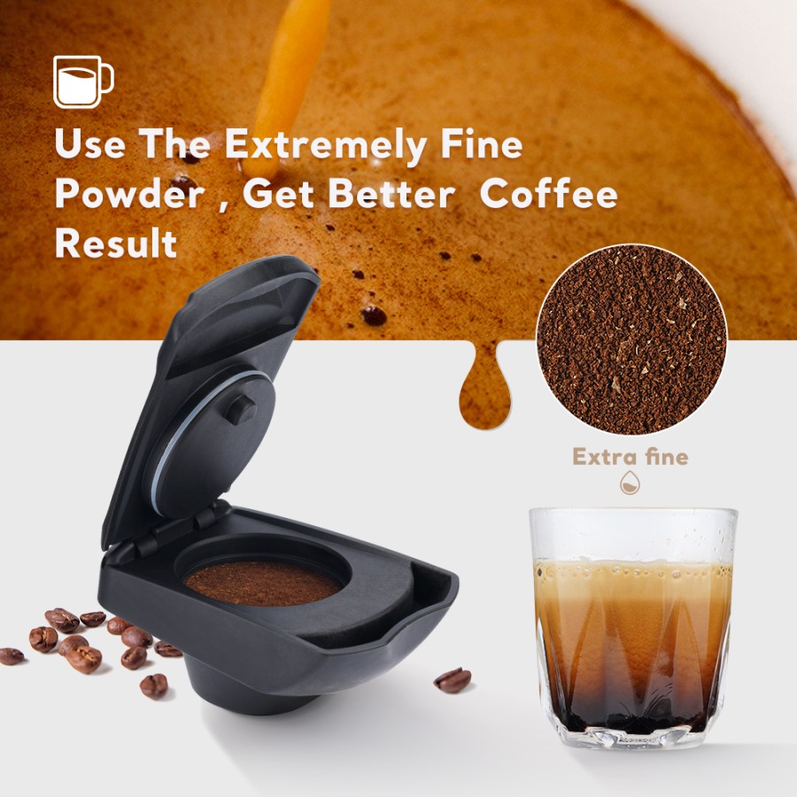 Adaptor Kapsul Kopi Bubuk Reusable Untuk Mesin Dolce Gusto Lumio Adapter PA66