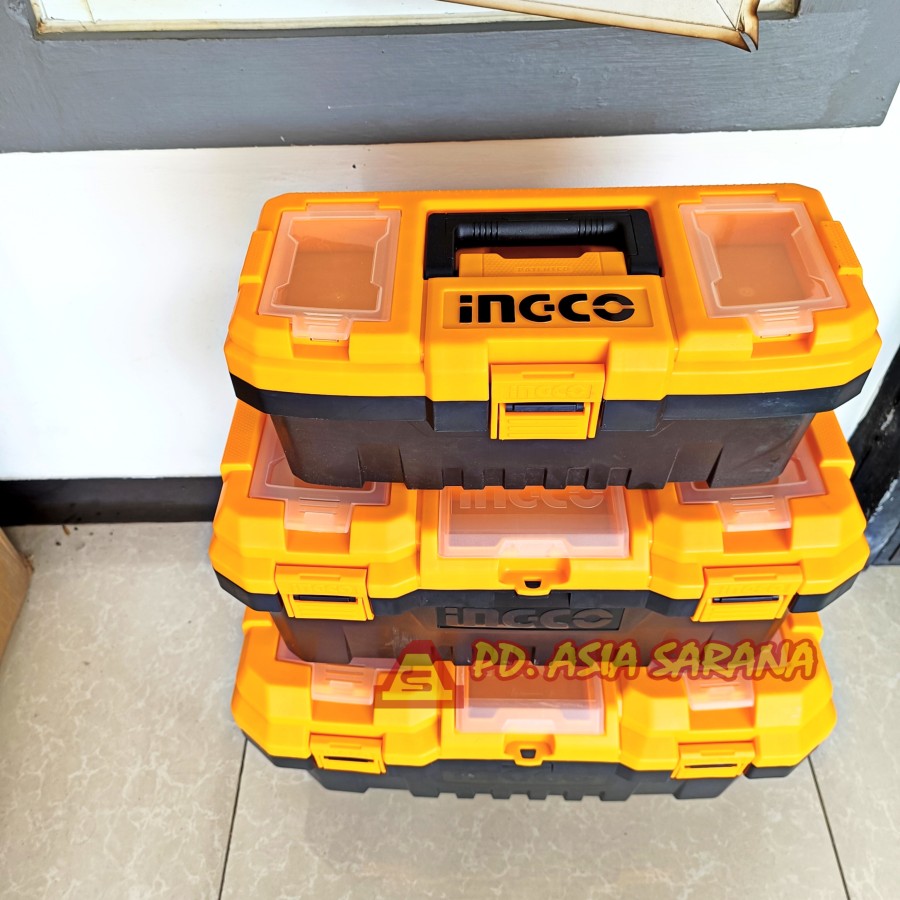 Toolbox Plastik 14-17-20" Inch Set INGCO PBXK0301 Kotak Alat Perkakas