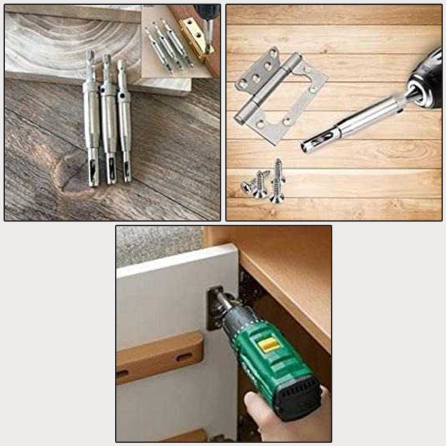 Mata Bor Engsel Hinge Hole Opener 4pcs Set Self Center Drill Bit ZM-21