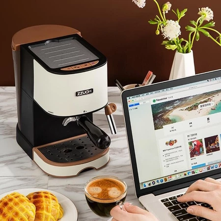 Mesin Kopi 20 Bar 1L Espresso Coffee Maker Frothing ZZUOM MX-CM6826T