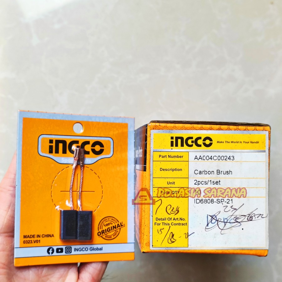 Carbon Brush INGCO ID6808-SP-21 Arang Mesin Bor Impact AA004C00243