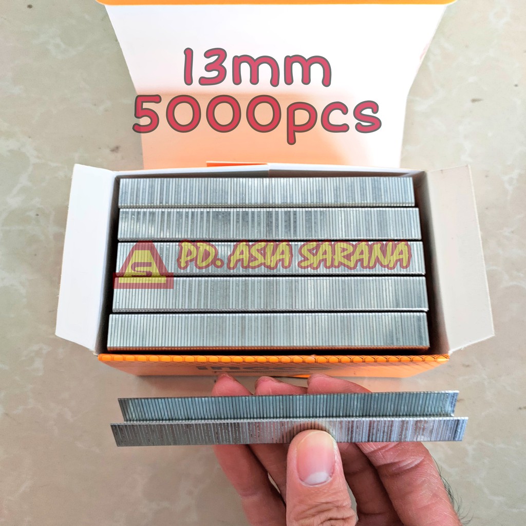 [U13] Crown Staple 13mm INGCO 5000pcs AST20131 Isi Steples 13 mm Nail