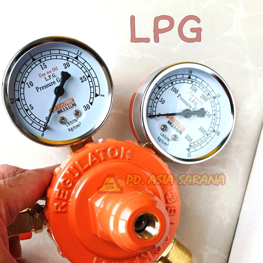 Regulator LPG Las Propane BLACKFOOT Welding Tabung Gas WR.2.5.1.LPG