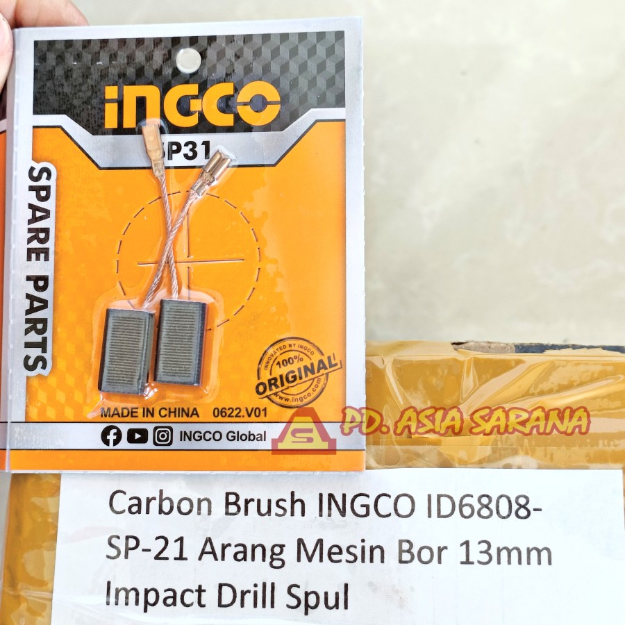 Carbon Brush INGCO ID6808-SP-21 Arang Mesin Bor Impact AA004C00243