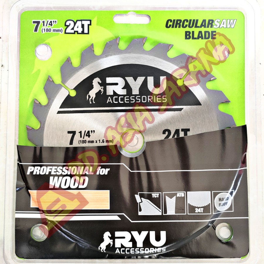 Circular Saw Blade 7"x24T RYU / Mata Gergaji Kayu 7 Inch Circle Sirkel