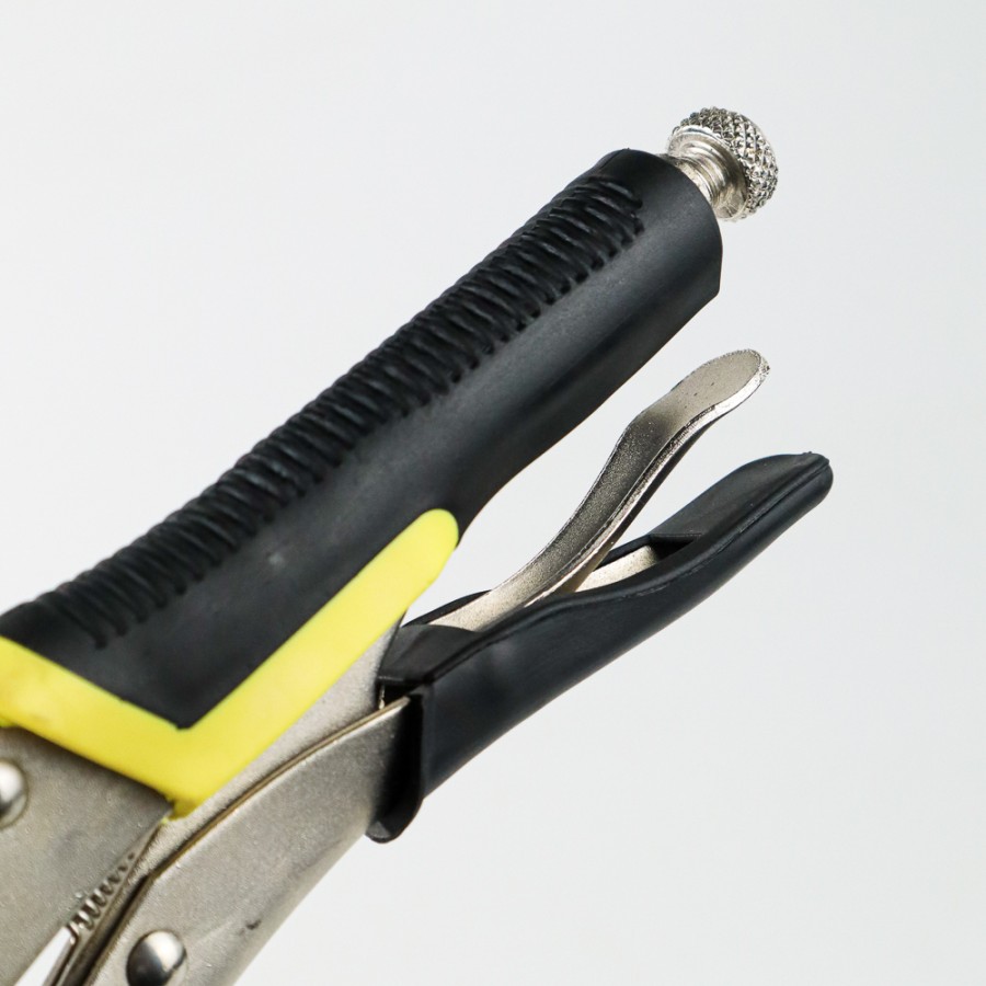 Tang Jepit Buaya 10" Inch Gagang Karet Bengkok Locking Pliers L90