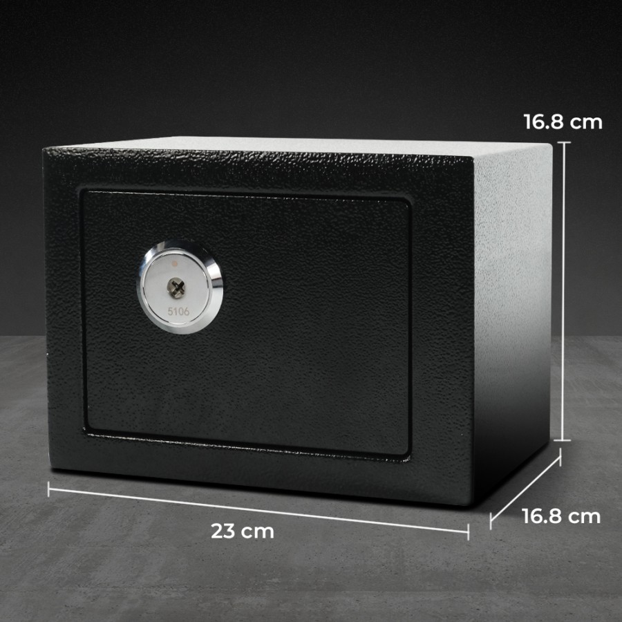 Kotak Brankas 23x16.8x16.8cm Kunci Baja Hotel Deposit Safety Box Rumah 5106