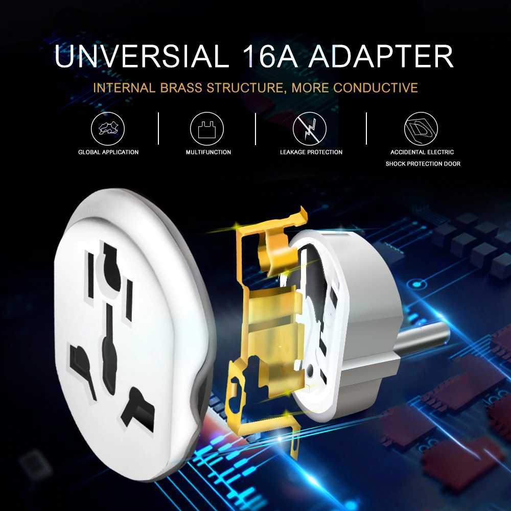 Steker Universal Travel Adapter Colokan AU US UK To EU Adaptor TFW-N16
