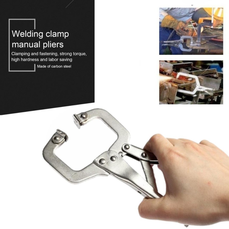 C Clamp Locking Plier 5" Inch Tang Buaya Catok Jepit Swivel Pad A161