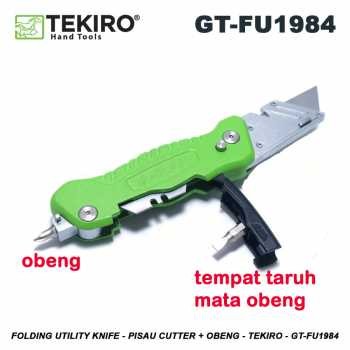 Cutter Pisau Lipat Dengan Obeng TEKIRO GT-FU1984 Utility Folding Knife
