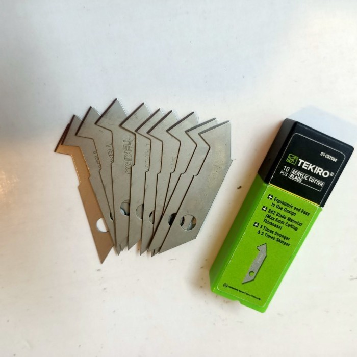 [PACK] Refill Pisau Cutter Acrylic 10mm TEKIRO GT-CB2064 Isi Pisau Akrilik Mika